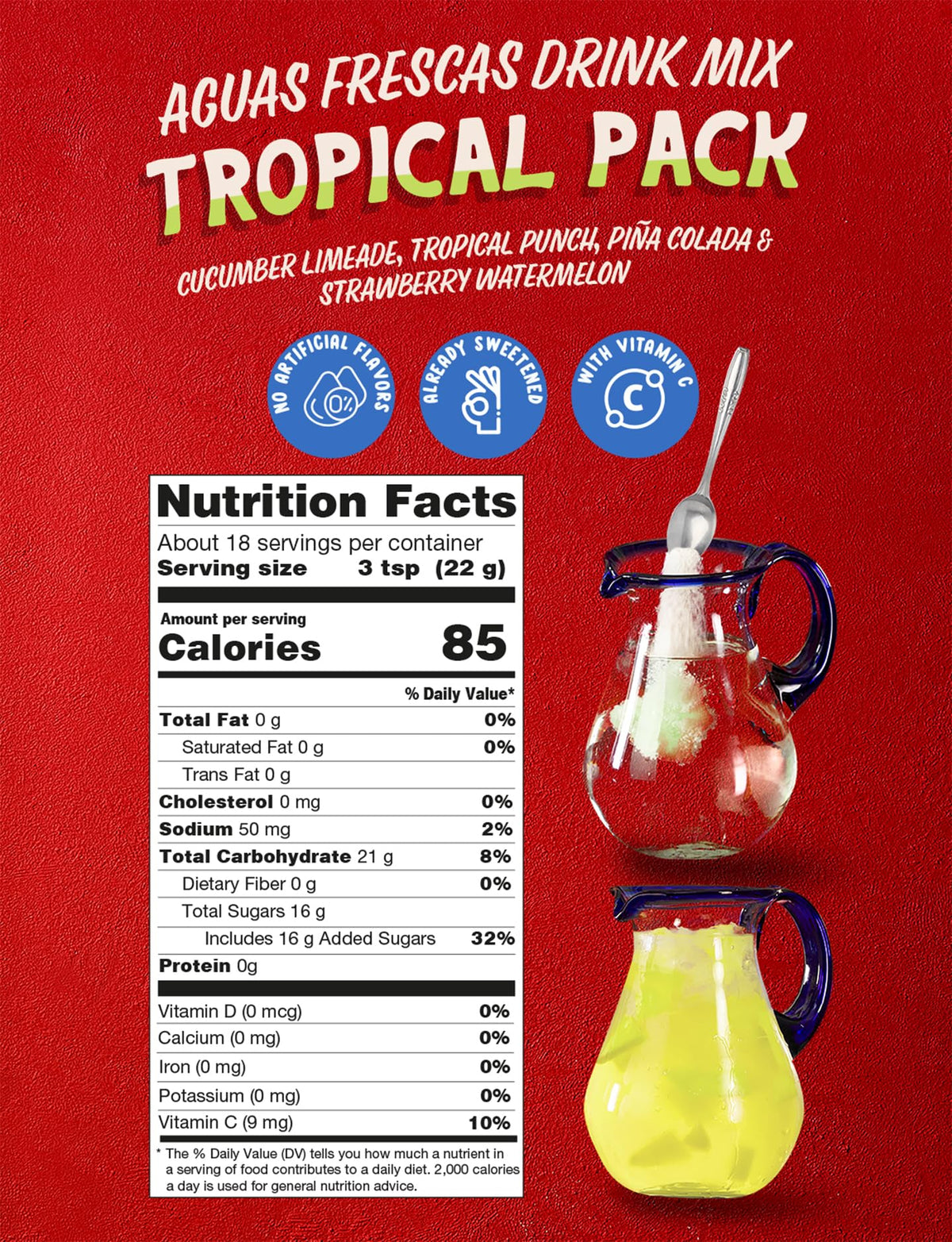 Klass Aguas Frescas Cucumber Limeade flavor packets brighten water flavor