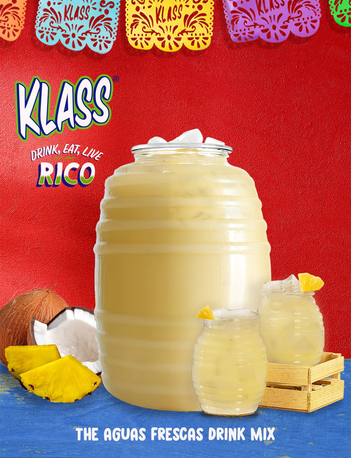 Klass Aguas Frescas Tropical Punch flavor packets enhance hydration