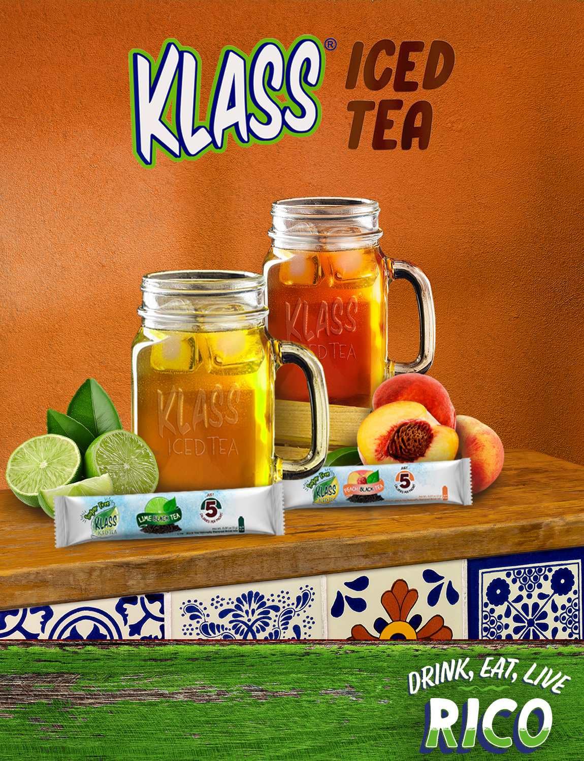 Klass Iced Tea on-the-go sticks ideal for travel and school lunches
