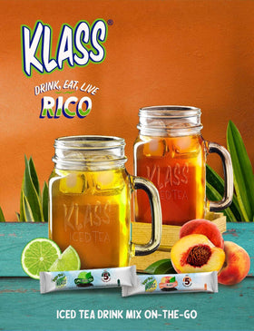 Klass Iced Tea powder sticks dissolve easily in water for quick flavor