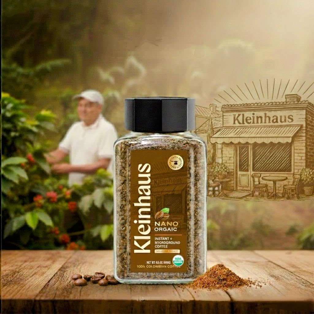 Kleinhaus Fresh-brewed taste in a cup, highlighting convenience.