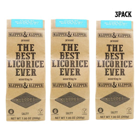 Klepper & Klepper Salmiakki licorice pieces close-up showing firm texture.