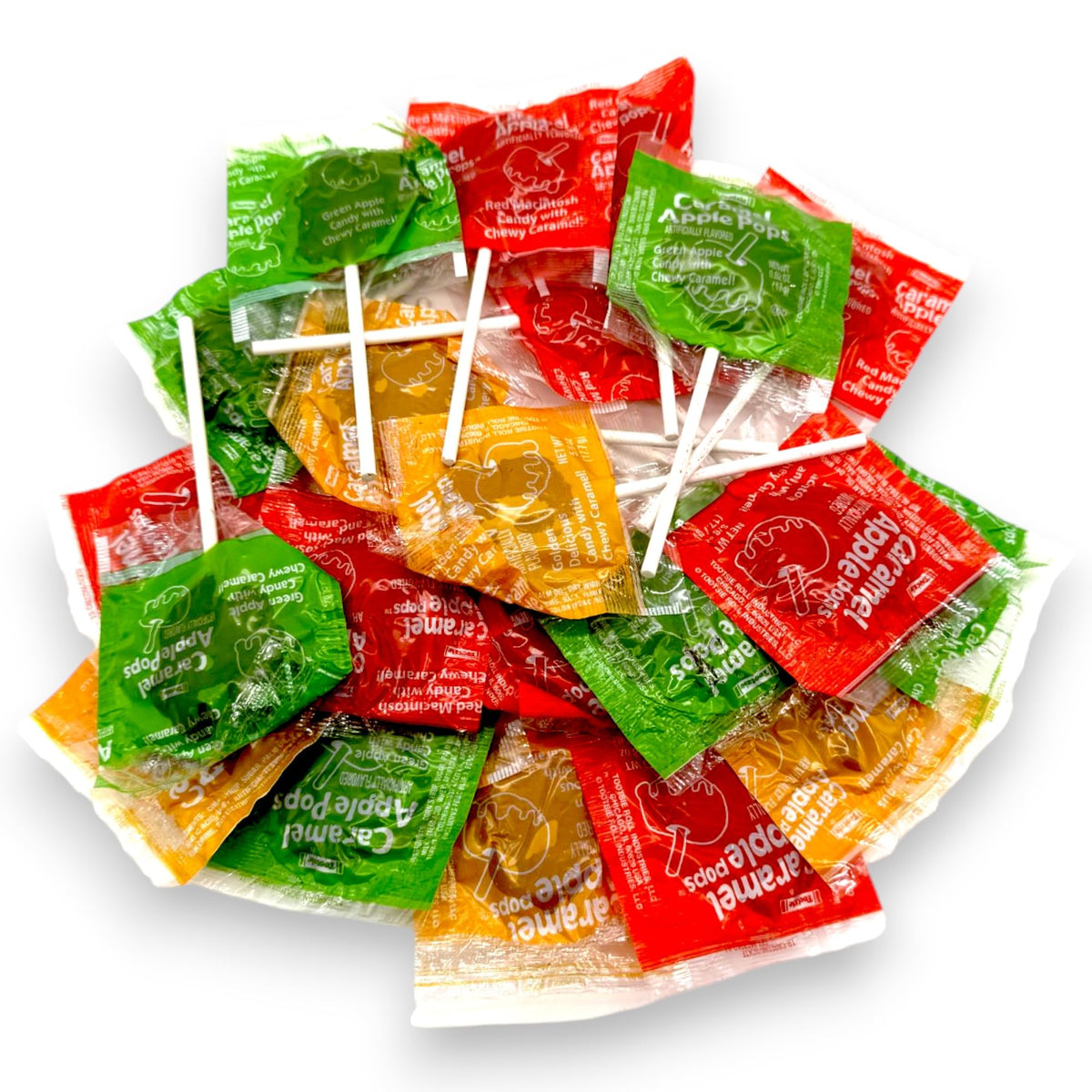 KLUB BULK caramel apple lollipops variety pack in vibrant colors for seasonal gifting.