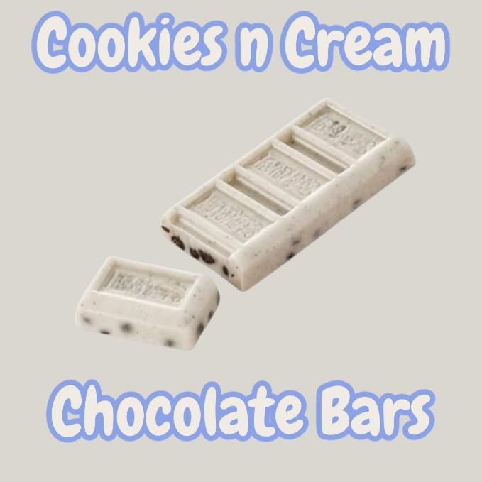 KLUB BULK Cookies & Cream bars on a serving tray for parties and gatherings.