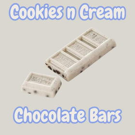 KLUB BULK Cookies & Cream bars on a serving tray for parties and gatherings.