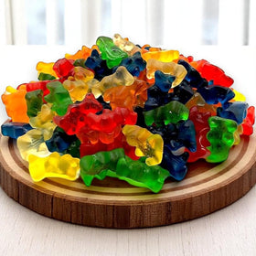 KLUB BULK gluten-free gummi bears label – suitable for gluten-free diets.