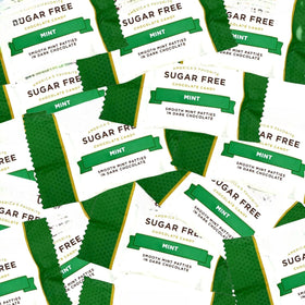 KLUB BULK gourmet sugar-free mint patties in a 1lb pack for guilt-free indulgence.