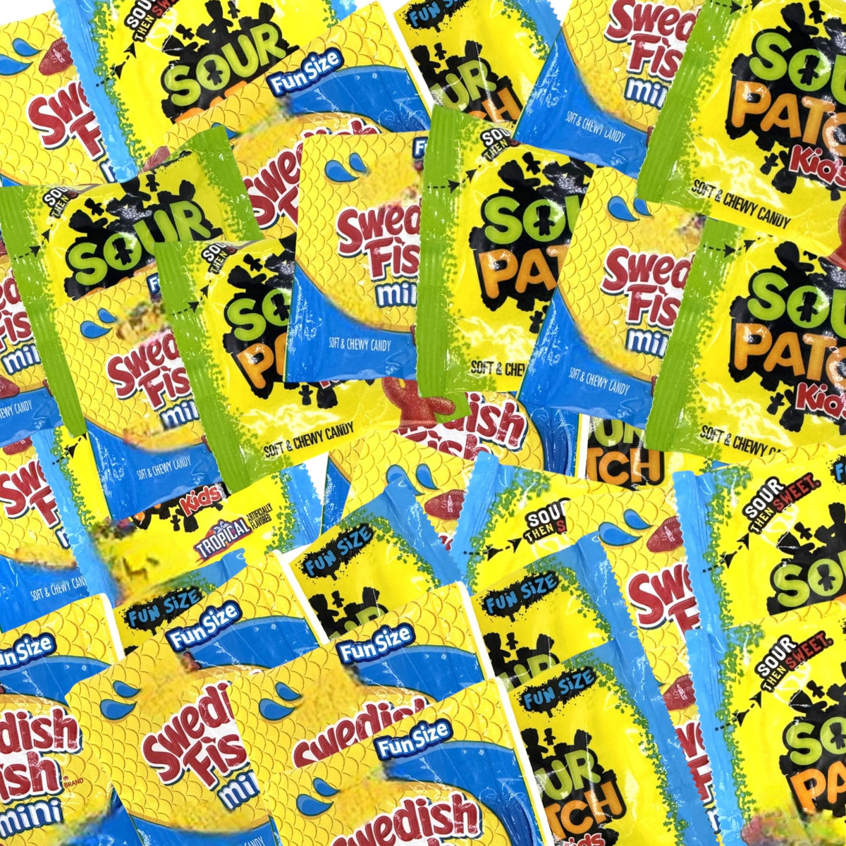 Individually wrapped KLUB BULK gummies ideal for safe snacking and party treats.