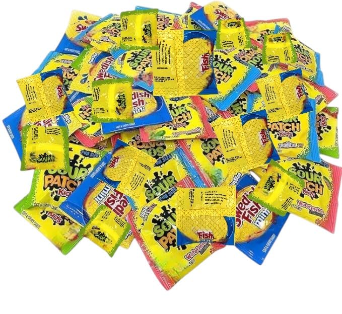 KLUB BULK gummy candy assortment pack shot highlighting four flavors for sharing and parties.