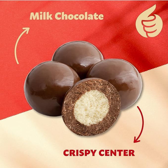 KLUB BULK Holiday snacking display featuring malted milk chocolate balls