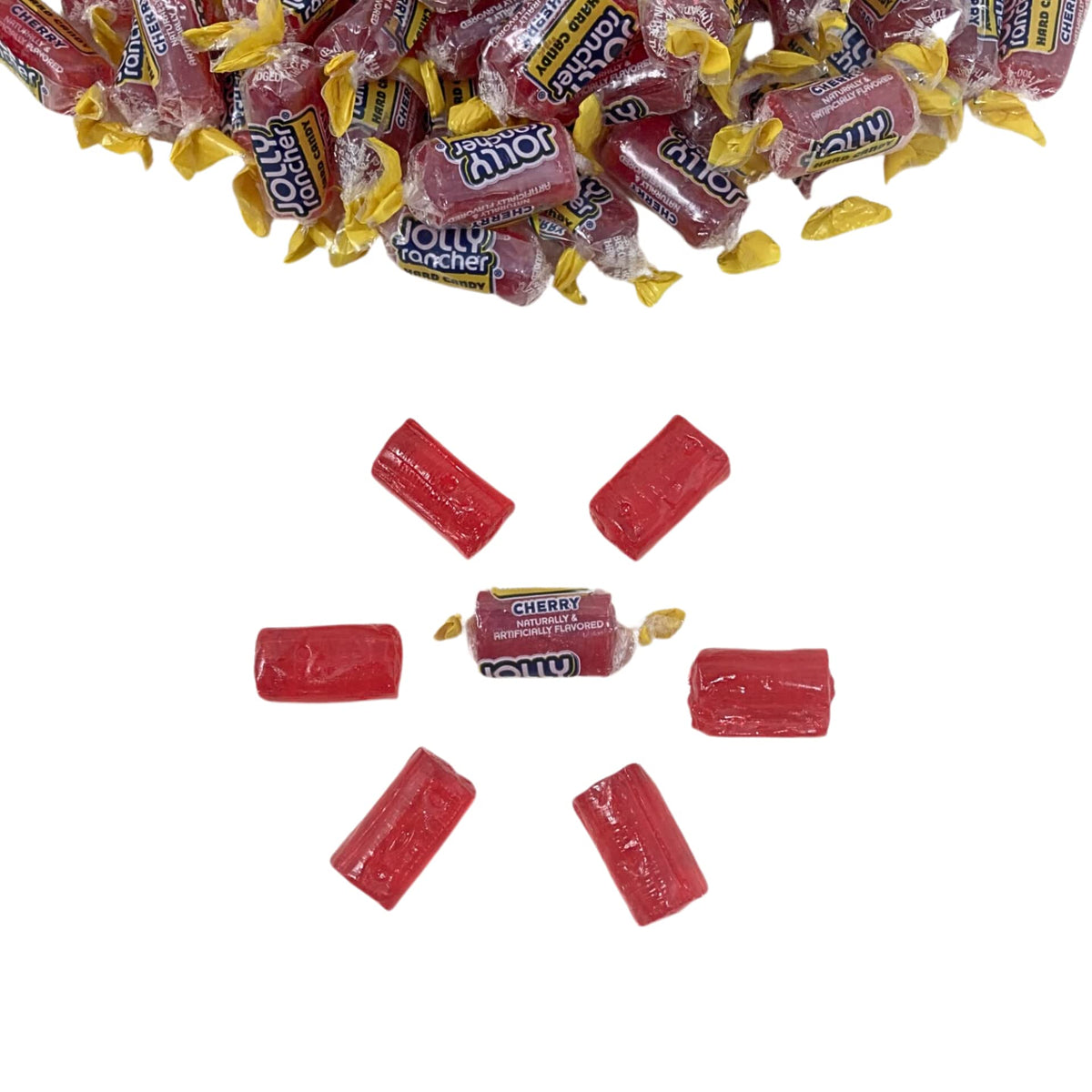 Jolly Ranchers Cherry candies in a serving bowl for parties