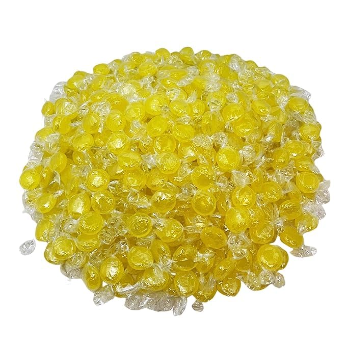 KLUB BULK lemon drops candies closeup highlighting bright lemon flavor