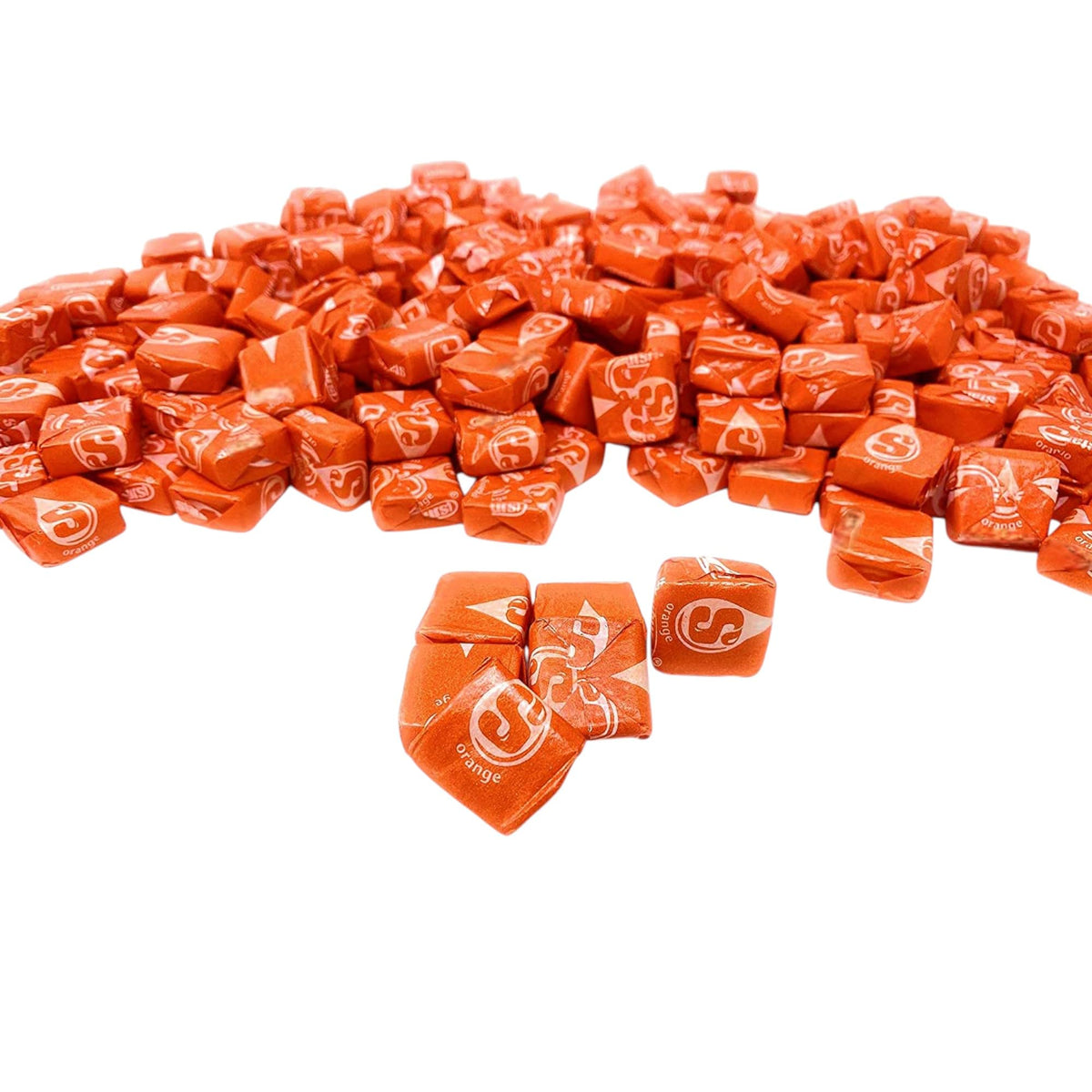 Resealable KLUB BULK Orange Str Burst bag keeps freshness on the go.