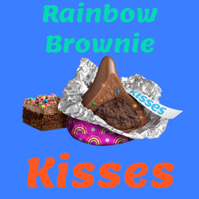 KLUB BULK Rainbow Brownie Kiss with purple foil wrapped for parties.