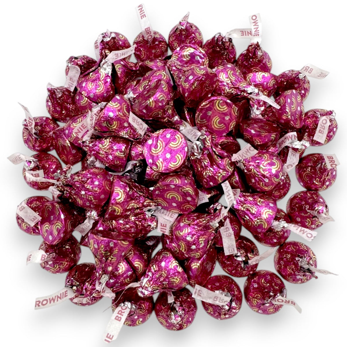 KLUB BULK Rainbow Brownie Kiss in purple foil, ideal for gifting and events.
