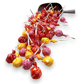 KLUB BULK Str Burst Lollipops Cherry inside with fruit chew for a playful bite.