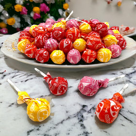 KLUB BULK Str Burst Lollipops Orange inside for bright citrus flavor moments.