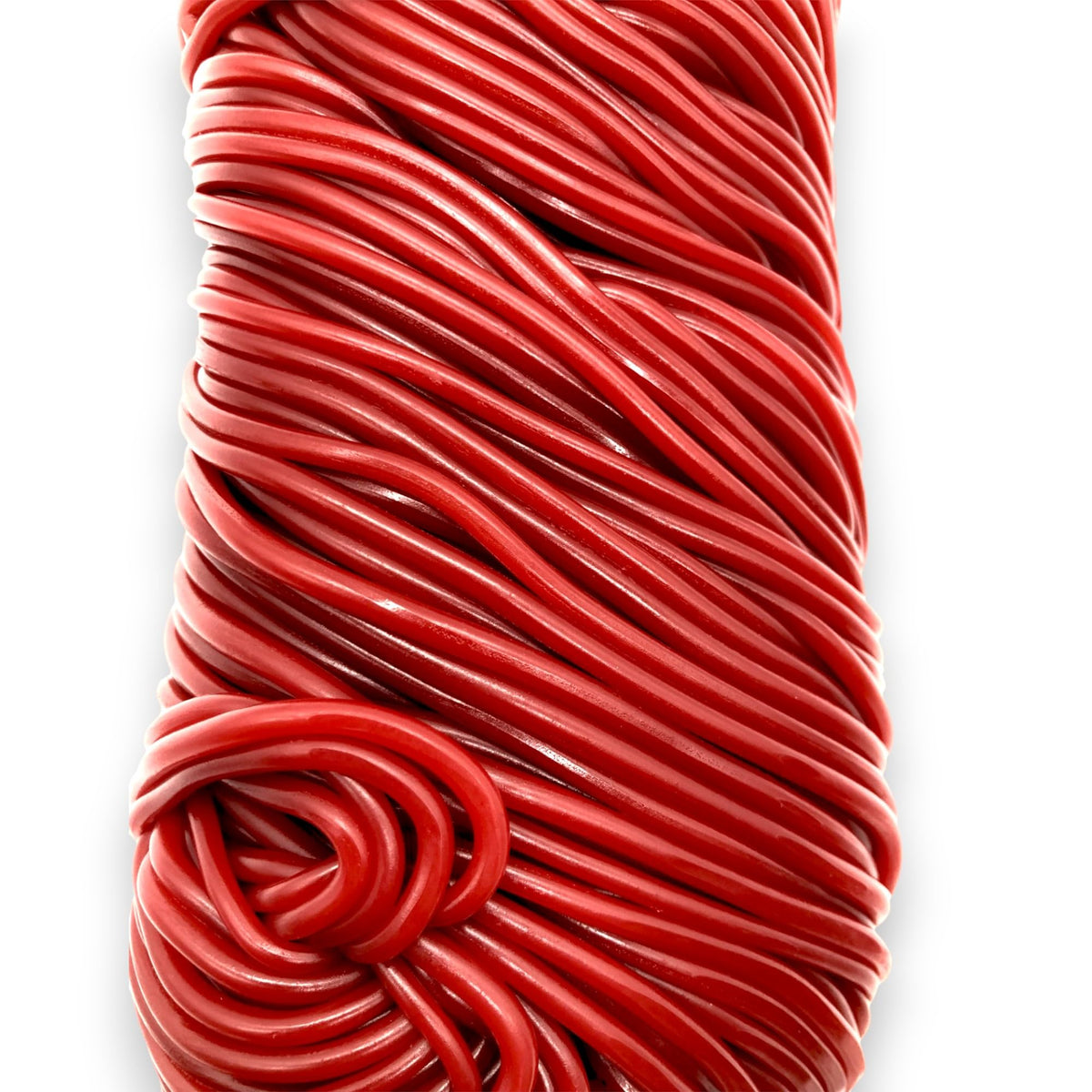 KLUB BULK strawberry licorice laces bite-size image highlights snack-friendly chew.