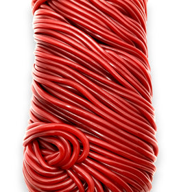 KLUB BULK strawberry licorice laces bite-size image highlights snack-friendly chew.