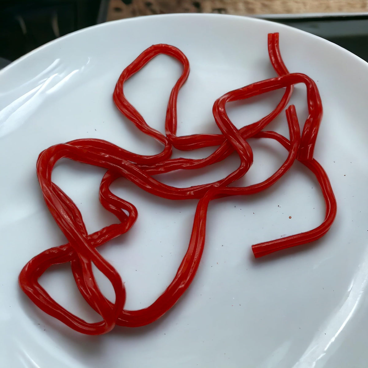 KLUB BULK strawberry licorice laces party display suggests crowd-pleasing treat.
