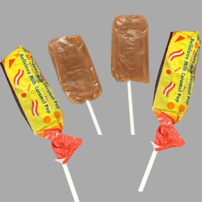 KLUB BULK Sugar Dady Milk Caramel Pop closeup shows creamy caramel texture.