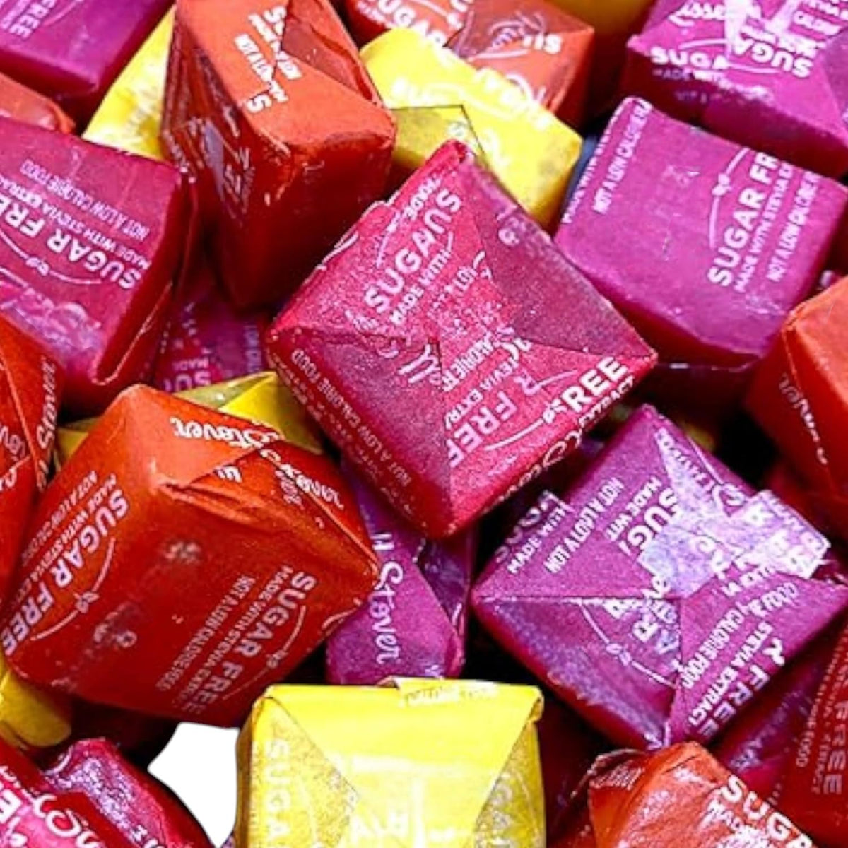 KLUB BULK sugar-free fruit chews cherry bag front for on-the-go snacking