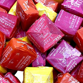 KLUB BULK sugar-free fruit chews cherry bag front for on-the-go snacking