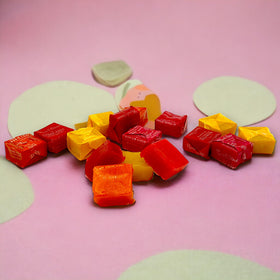 KLUB BULK sugar-free fruit chews orange wrapped for easy portability