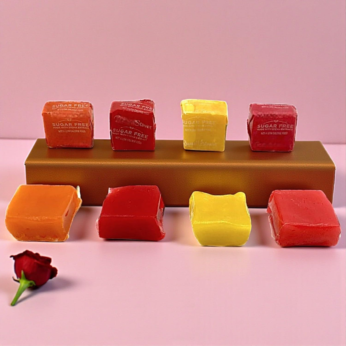 KLUB BULK sugar-free fruit chews strawberry close-up, flavorful treat
