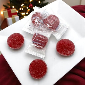 KLUB BULK raspberry fruit gems, soft candy texture ideal for party favors and gatherings.