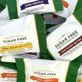 KLUB BULK sugar-free dark chocolate caramel — chewy bite without added sugar