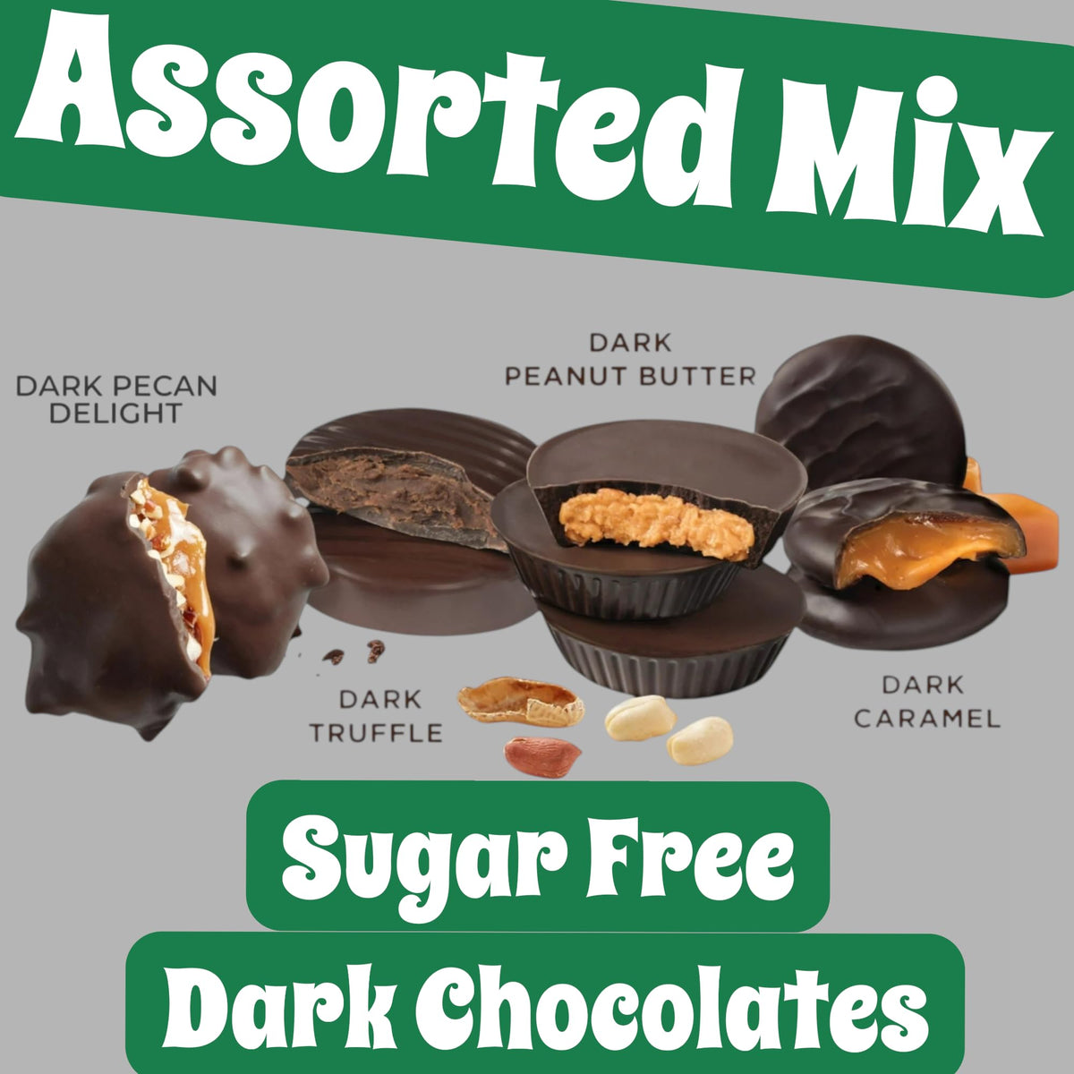 KLUB BULK sugar-free dark chocolate peanut butter cups — creamy centers with Stevia sweetness