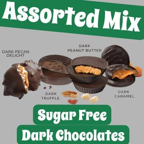 KLUB BULK sugar-free dark chocolate peanut butter cups — creamy centers with Stevia sweetness