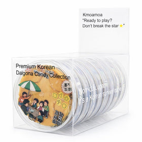 KMOAMOA Korean dalgona candy 10-pack box set designed for sharing and gifting.
