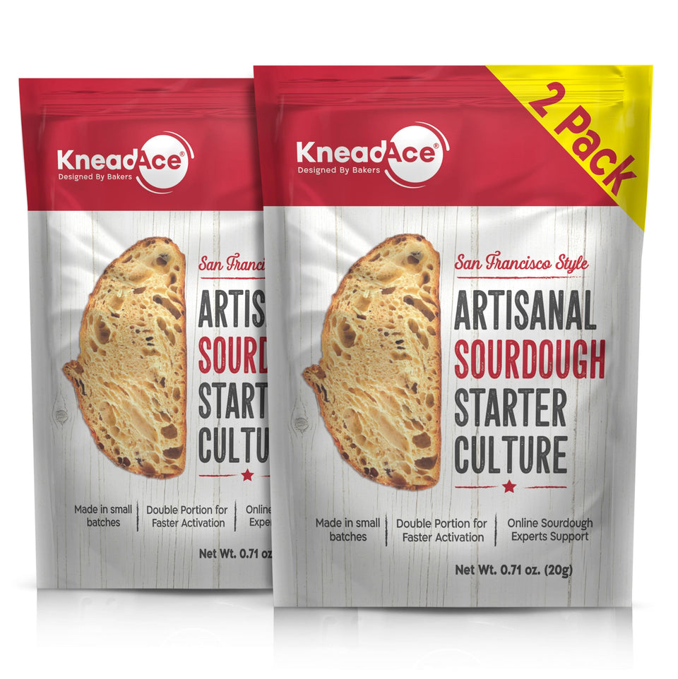 KneadAce Sourdough Starter Dehydrated Pack ready for quick activation and flavorful bread