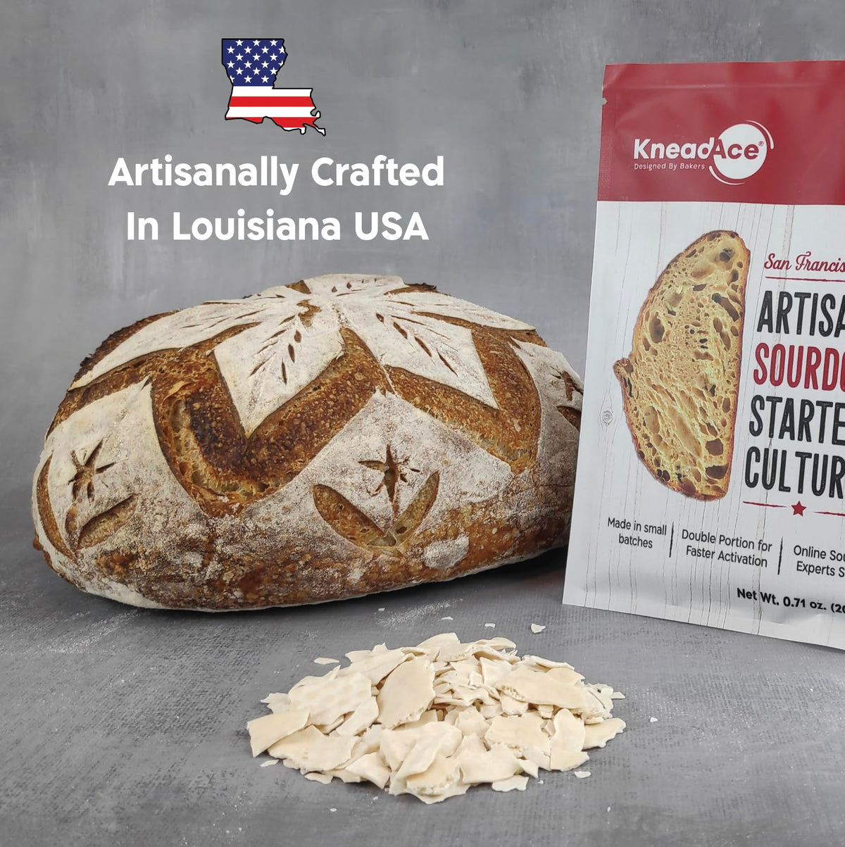 KneadAce Sourdough Starter Measure Spoon for precise dosing and consistency