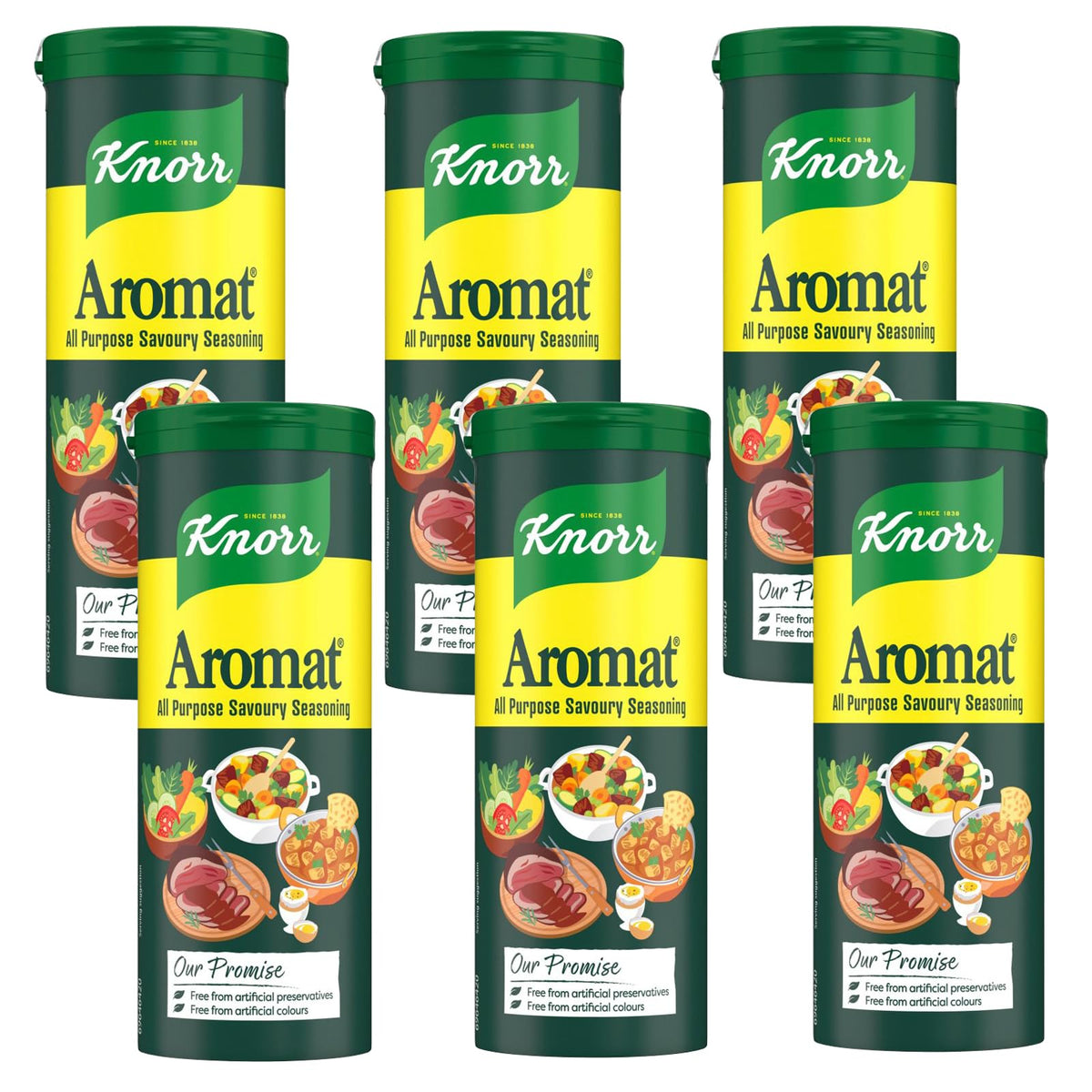 Knorr Aromat bottle pouring for quick, flavorful seasoning.