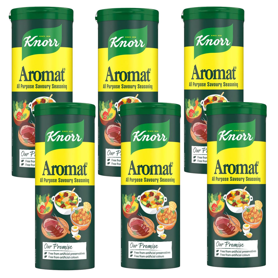 Knorr Aromat bottle pouring for quick, flavorful seasoning.