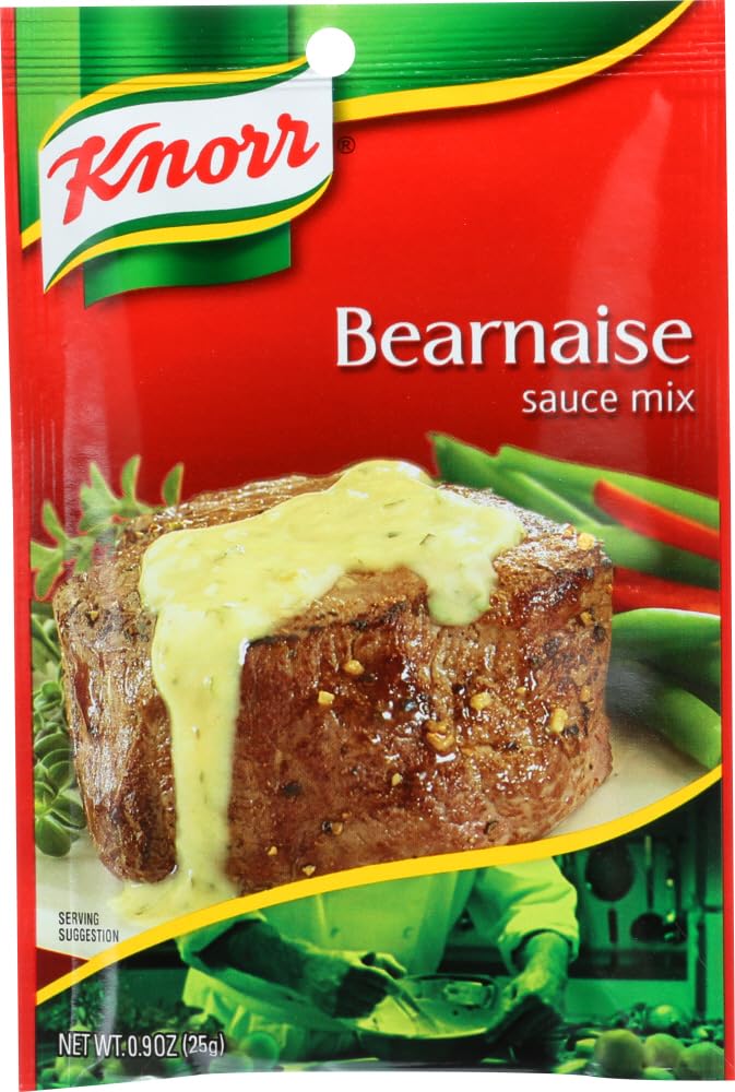 Knorr Béarnaise Sauce Mix label on a 12-pack for quick gourmet flavor.