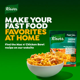 Knorr Cheddar Broccoli sauce closeup showing creamy texture and color.
