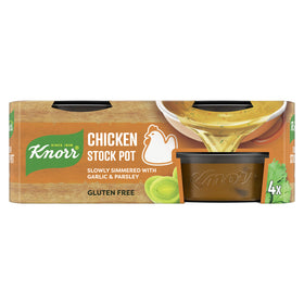 Knorr Chicken Stock Gel Pot arranged on shelf ready for quick meals.