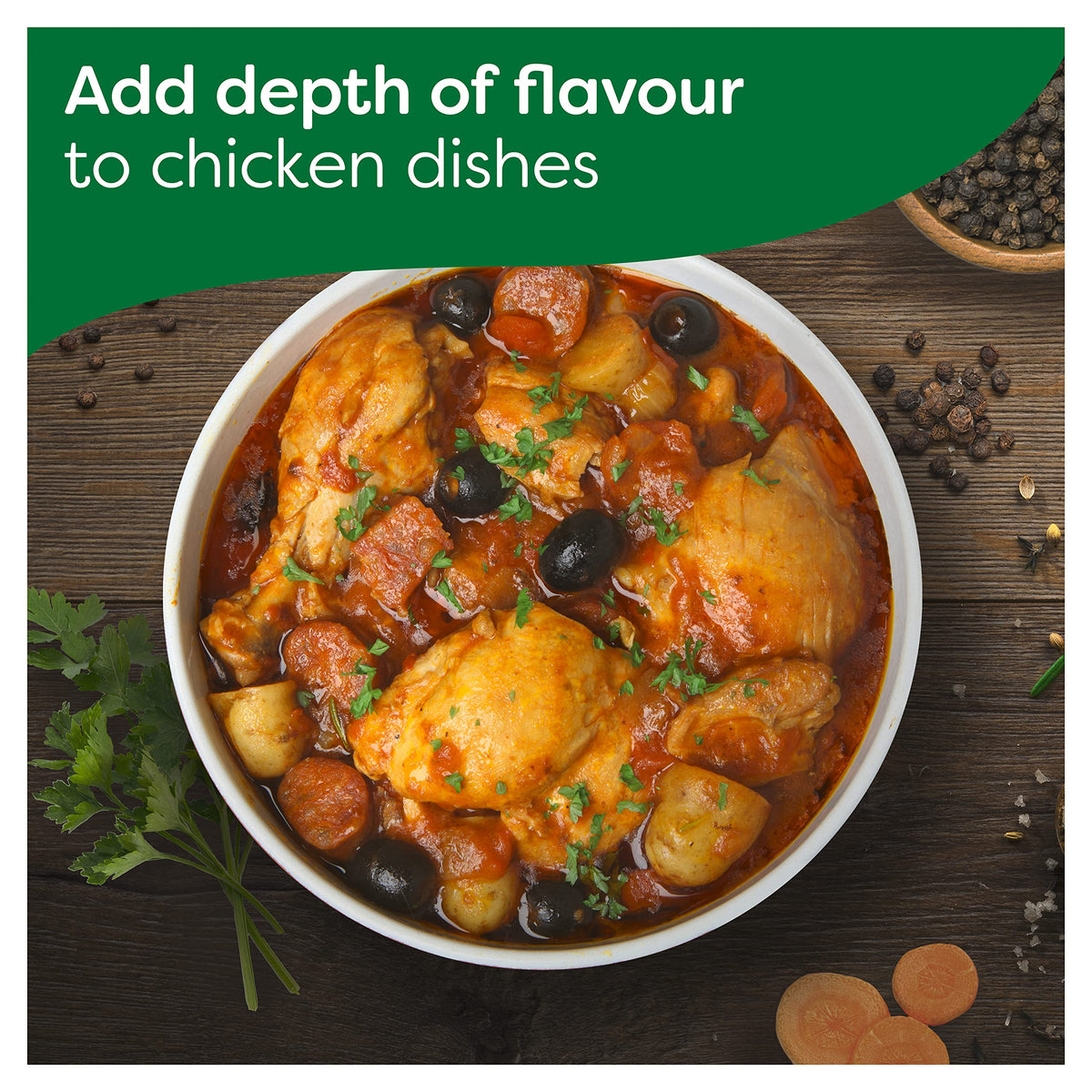 Knorr Stock Gel Pot acts as base for soups and sauces.