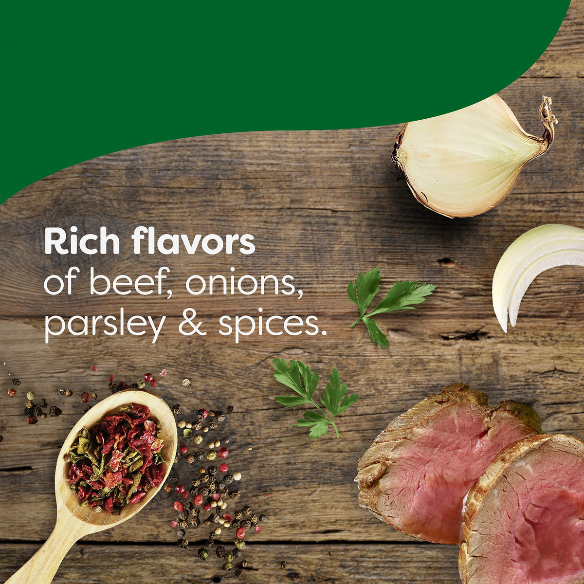 Knorr Latin Beef soup in a bowl ready to serve