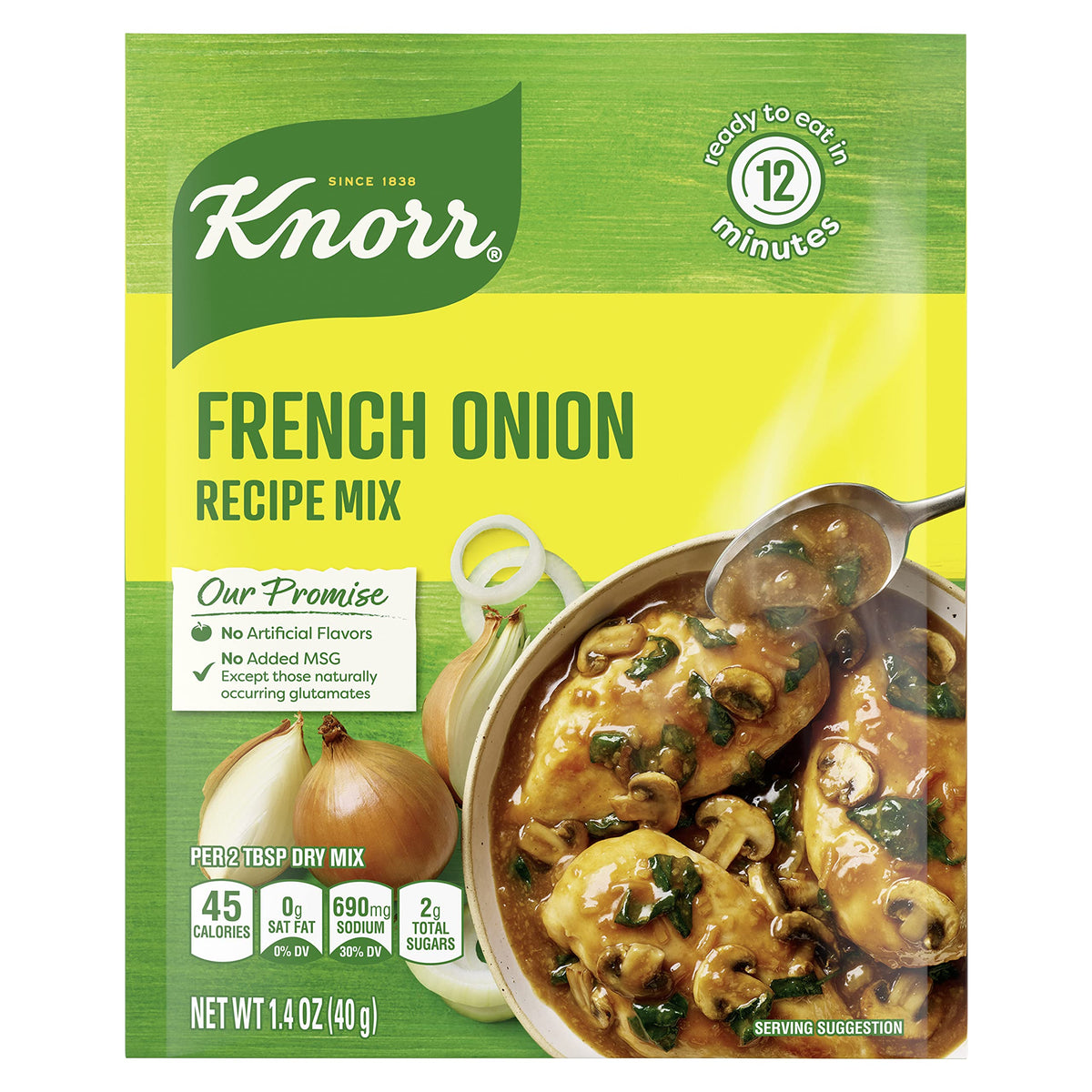 Knorr French Onion Soup Mix 12-pack ready for quick, savory soups.