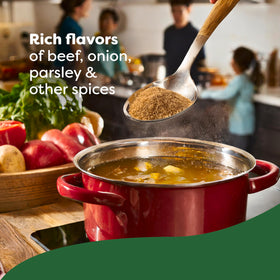 Knorr granulated beef bouillon measuring spoon display for precise seasoning