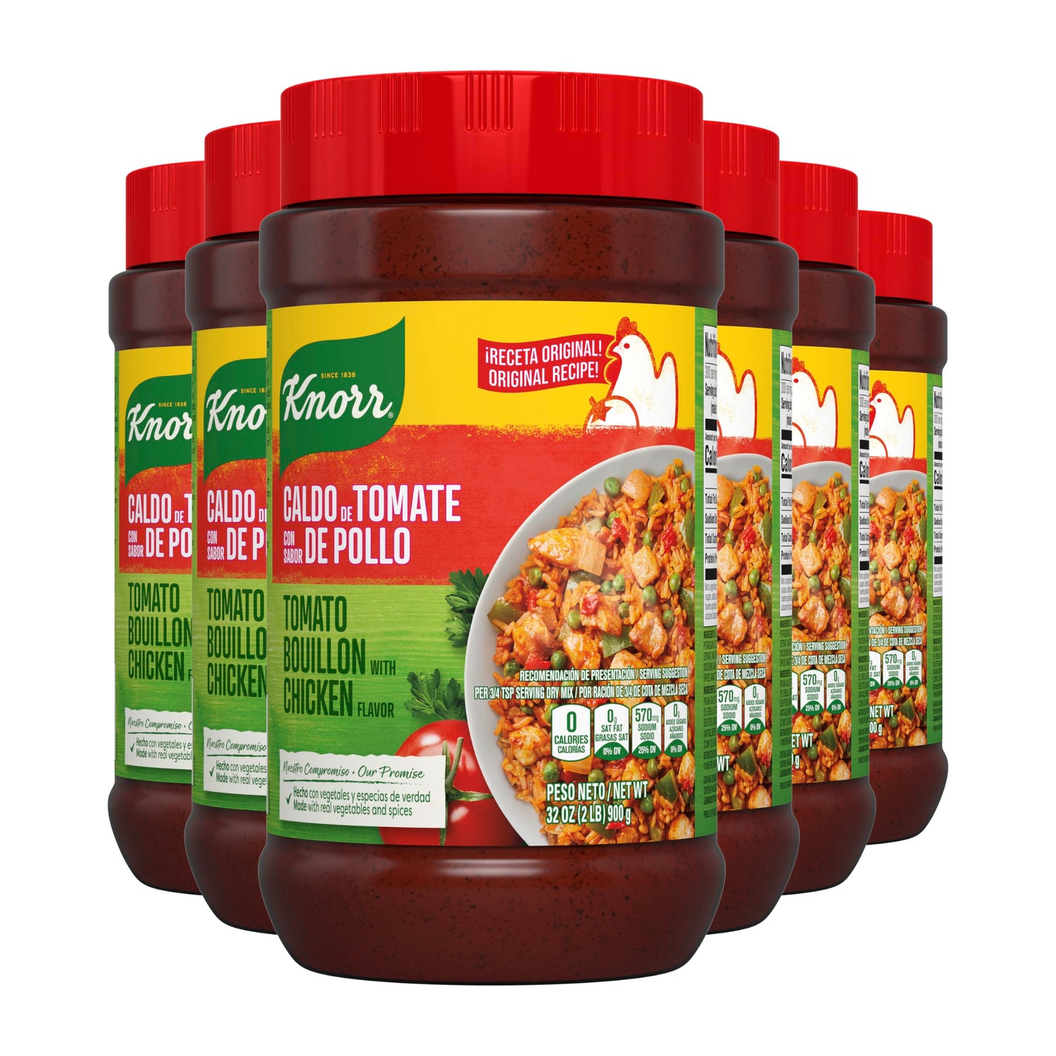 Knorr Granulated Bouillon Tomato Chicken pack6 label ready to flavor soups