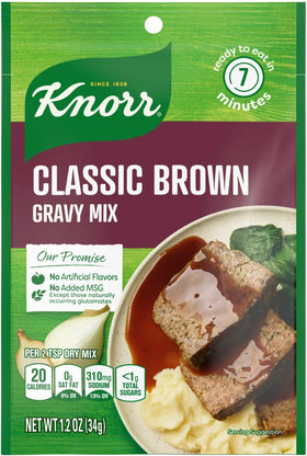 Knorr Gravy Classics brown gravy packets ready for holiday-style meals