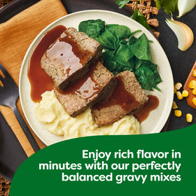 Knorr Gravy Classics poured over mashed potatoes for a creamy finish
