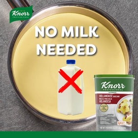 Knorr Hollandaise stable-sauce features resistant texture during service.