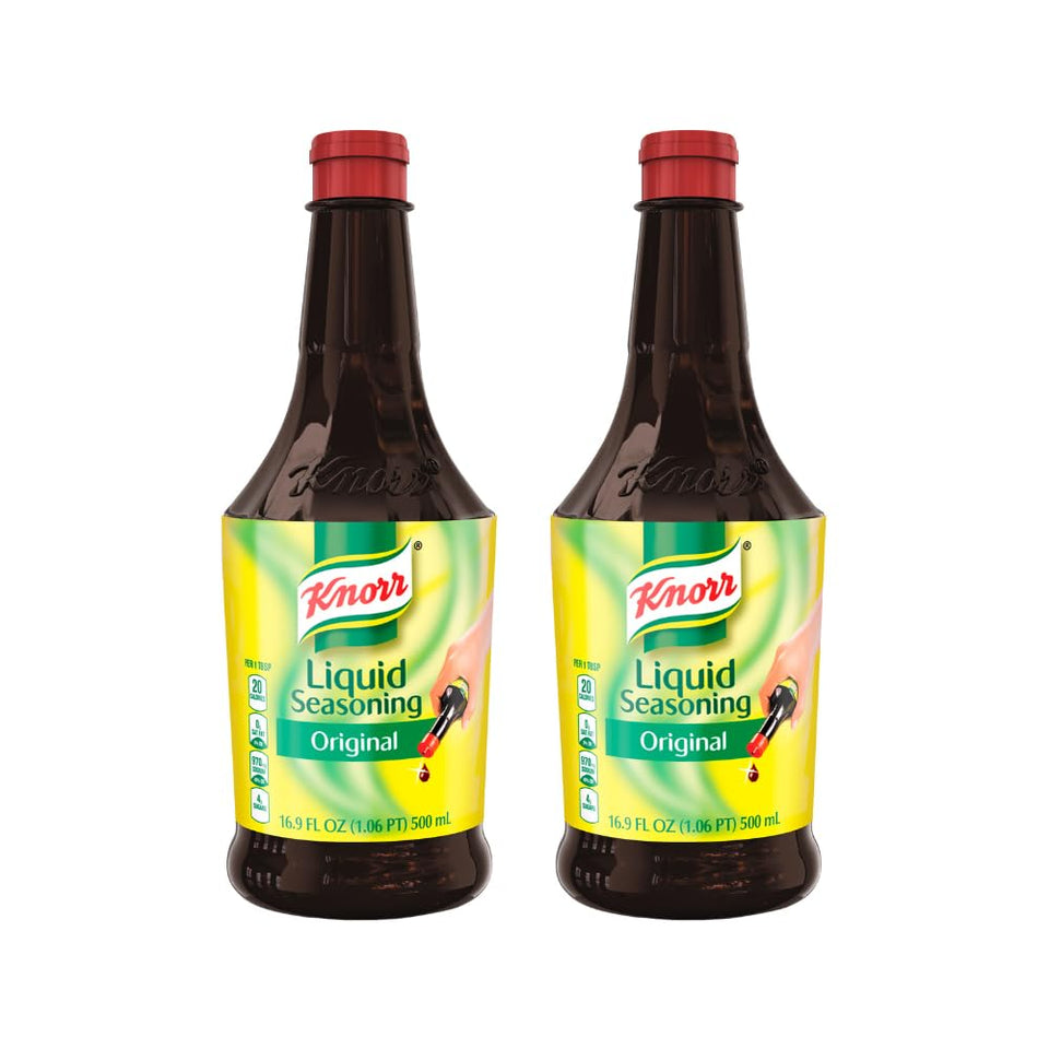 Knorr Liquid Seasoning Original bottle front view for flavor boost.